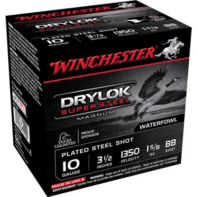 Winchester Drylok Magnum Plated Load 10 ga. 3.5 in. 1 5/8 oz. BB Shot 25 rd.