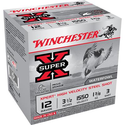 Winchester Super-X Xpert Hi-Velocity Steel 12 ga. 3.5 in. 1 3/8 oz. 3 Shot 25 rd.