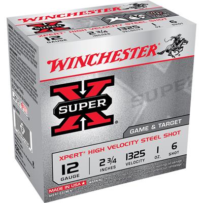 Winchester Super-X Xpert Hi-Velocity Steel 12 ga. 2.75 in. 1 oz. 6 Shot 25 rd.