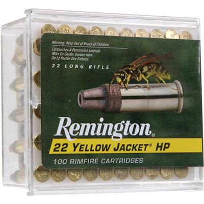 Remington Yellow Jacket Rimfire Ammo 22 LR. 33 gr. TCHP 100 rd.