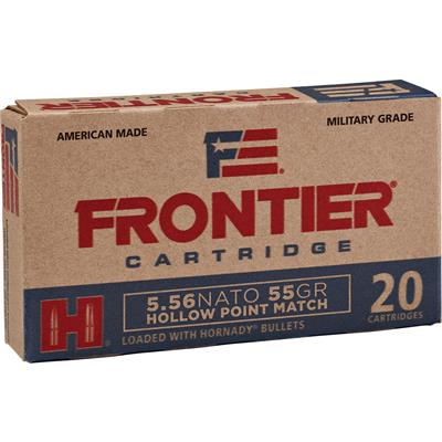 Hornady Frontier Rifle Ammo 5.56 NATO 55 gr. Hollow Point Match 20 rd.