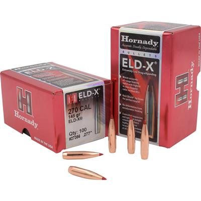 Hornady ELD-X Bullets 270 Cal. .277 145 gr. ELD-X 100 Box