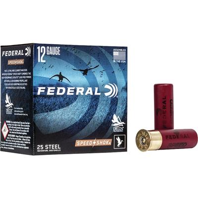 Federal Speed-Shok Steel Shotgun Ammo 12 ga. 3 in. 1 1/8 oz. 4 Shot High Velocity 25 rd.