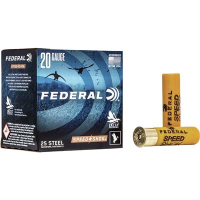 Federal Speed-Shok Steel Shotgun Ammo 20 ga. 3 in. 7/8 oz. 3 Shot High Velocity 25 rd.