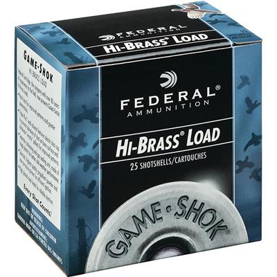 Federal Game-Shok Hi-Brass Load 20 ga. 2.75 in. 1 oz. 4 Shot 25 rd.