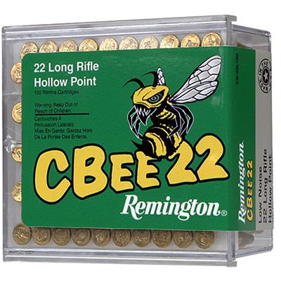 Remington CBee22 Rimfire Ammo 22 LR. 33 gr. HP 100 rd.