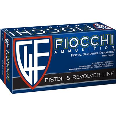 Fiocchi Defense Dynamics Centerfire Handgun Ammo 9mm 115 gr. JHP 50 rd.