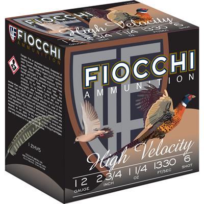 Fiocchi High Velocity Hunting Loads 12 ga. 2.75 in. 1 1/4 oz. 6 Shot 25 rd.