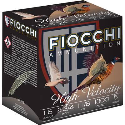 Fiocchi High Velocity Hunting Loads 16 ga. 2.75 in. 1 1/8 oz. 5 Shot 25 rd.