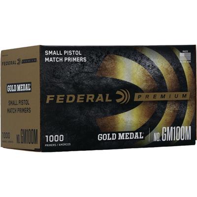 Federal Premium Gold Medal Pistol Primers Small 1000 ct. HAZ