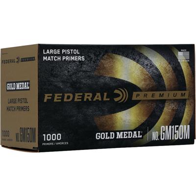 Federal Premium Gold Medal Pistol Primers Large 1000 ct. HAZ