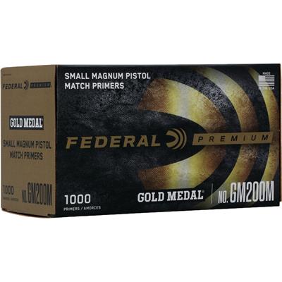 Federal Premium Gold Medal Pistol Primers Small Mag 1000 ct. HAZ