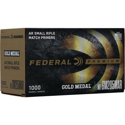 Federal Premium Gold Medal Rifle Primers Small AR Rifle 1000 ct. HAZ