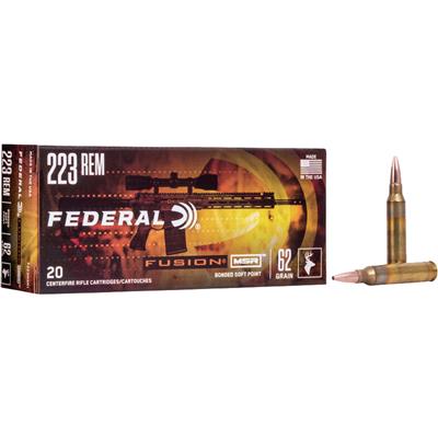 Federal Fusion Rifle Ammo 223 Rem. 62 gr. Fusion MSR 20 rd.