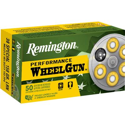 Remington Performance Wheel Gun Ammo 38 Spl. 158 gr. Lead RN 50 rd.