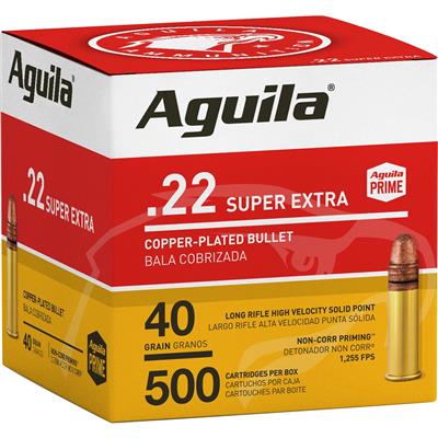 Aguila Standard High Velocity Rimfire Ammo 22 LR. 40 gr. HV SP 500 rd.