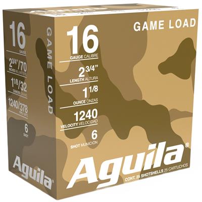 Aguila High Velocity Shotgun Game Load 16 ga. 2.75 in. 1 1/8 oz. 6 Shot 25 rd.