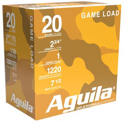 Aguila High Velocity Shotgun Game Load 20 ga. 2.75 in. 1 oz. 7.5 Shot 25 rd.