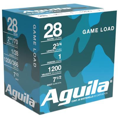 Aguila Standard Velocity Shotgun Game Load 28 ga. 2.75 in. 1 oz. 7.5 Shot 25 rd.