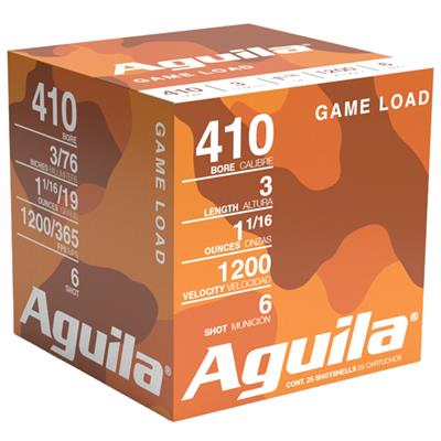 Aguila High Velocity Shotgun Game Load 410 ga. 3 in. 11/16 oz. 6 Shot 25 rd.