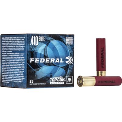 Federal Top Gun Shotgun Ammo 410 ga. 2.5 in. 1/2 oz. 1330 FPS 9 Shot 25 rd.