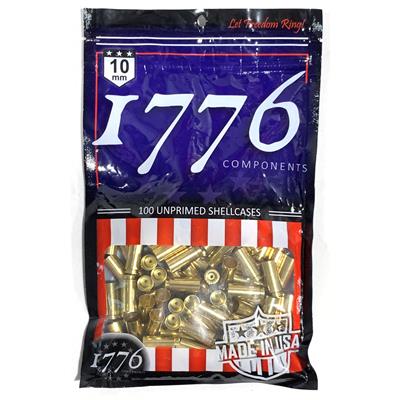 1776 USA Unprimed Brass 10mm 100 pc.