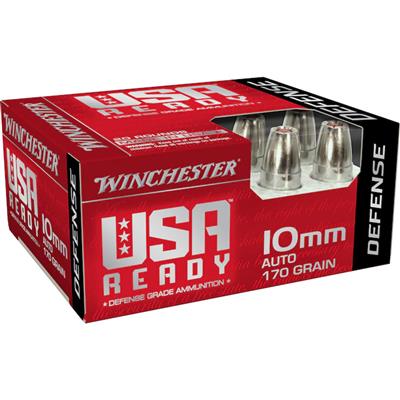 Winchester USA Ready Defense Pistol Ammo 10mm 170 gr. Hex-Vent HP 20 rd.