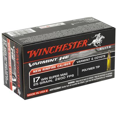 Winchester Super-X Rimfire Ammo 17 WSM 25 gr. JHP 50 rd.