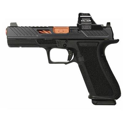 Shadow Systems DR920 Elite Slide Holosun Pistol 9mm 4.5 in. Black Frame Unthreaded Bronze 17 rd.