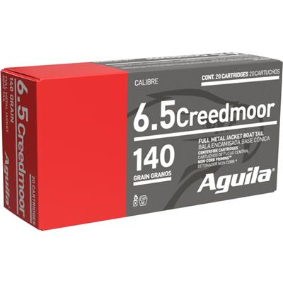 Aguila Rifle Ammo 6.5 Creedmoor 140 gr. FMJBT 20 rd.