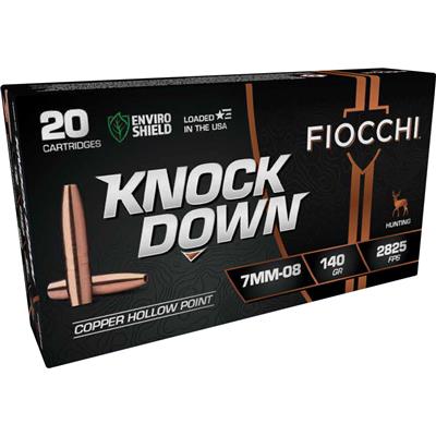 Fiocchi Knock Down Rifle Ammo 7mm-08 140 gr. Copper HP 20 rd.