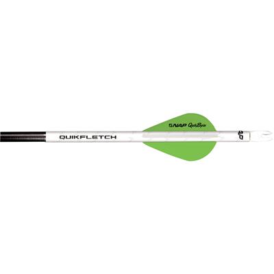 NAP Quikfletch w/Quikspin Vanes White/Green 6 pk.