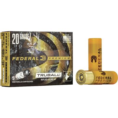 Federal Premium Vital-Shok TruBall Load 20 Gauge 2.75 in. 3/4 oz. Slug 5 rd.