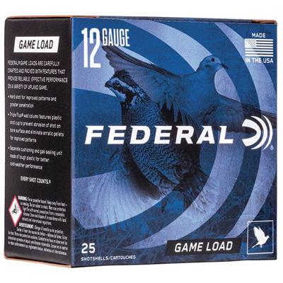 Federal Game-Shok Upland Load 12 Gauge 2.75 in. 1 oz. 8 Shot 25 rd.