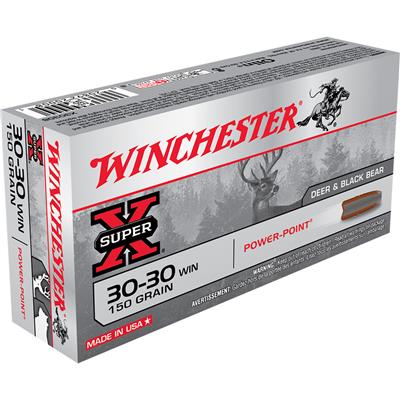 Winchester Super-X Rifle Ammo 30-30 Win 150 gr. Power-Point 20 rd.