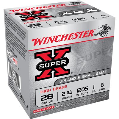 Winchester Super-X High Brass Heavy Game Load 28 ga. 2.75 in. 1 oz. 6 Shot 25 rd.