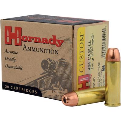 Hornady Custom Rifle Ammo 454 Casull 240 gr. XTP MAG 20 rd.