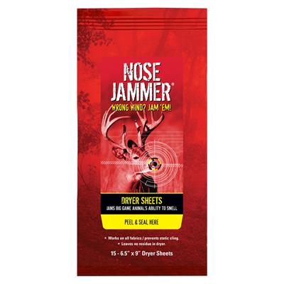 Nose Jammer Dryer Sheets 15 pk.