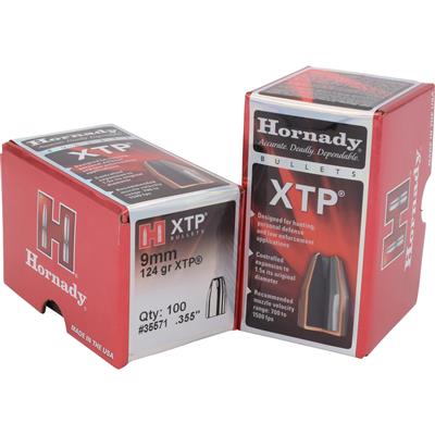 Hornady HP/XTP Bullets 9 mm. .355 in. 124 gr. 100 pk