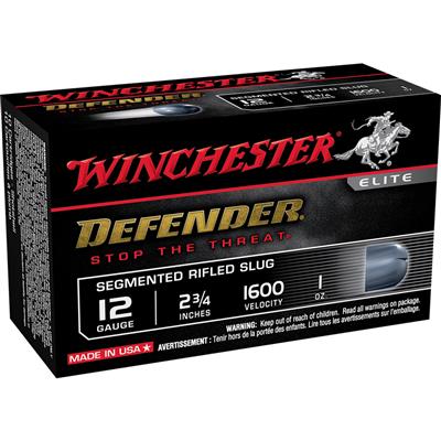 Winchester Defender Load 12 ga. 2.75in. 1oz. 3-150 gr. Pieces Shot 10rd