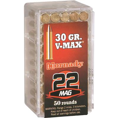 Hornady Varmint Express Rimfire Ammo 22 Mag 30 gr. V-Max 50 rd.