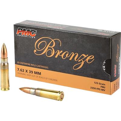 PMC Bronze Rifle Ammo 7.62x39 FMJ 123 gr. 20 rd.