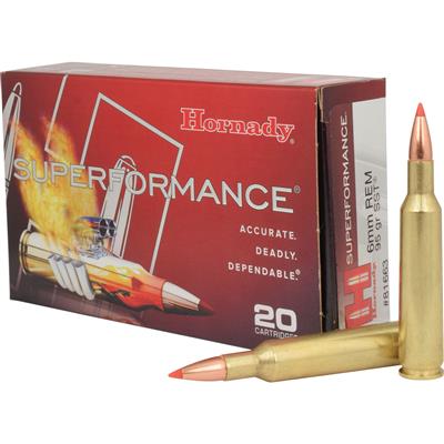 Hornady Superformance Rifle Ammo 6mm Rem 95 gr. SST 20 rd.