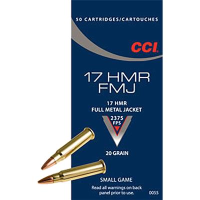 CCI GamePoint Rimfire Ammo 17 HMR 20 gr. FMJ 50 rd.