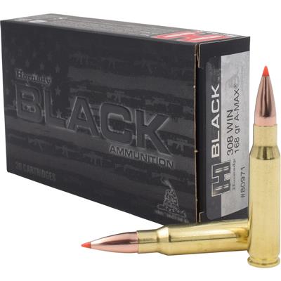 Hornady Black Rifle Ammo 308 Win 168 gr. A-Max 20 rd.