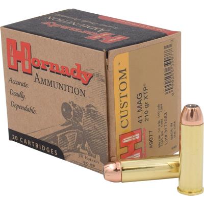 Hornady Custom Pistol Ammo 41 Rem Mag 210 gr. XTP Jacket Hollow Point 20 rd.