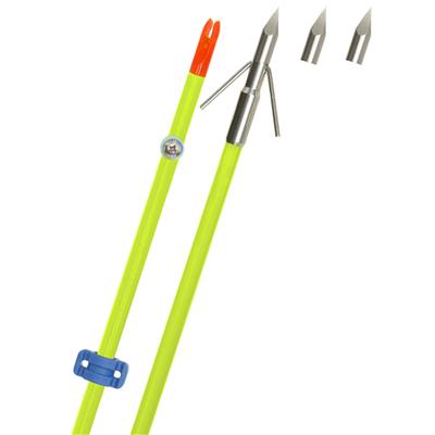 Fin Finder Raider Pro Bowfishing Arrow Flo Green with Riptide Point