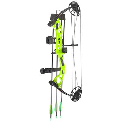 PSE Mini Burner RTS Package Lime Green 16-26.5 in. 4-40 lbs. RH