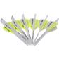 NAP Quikfletch Twister Fletch Rap White and Yellow 2 in.