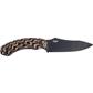 Southern Grind Jackal Fixed Blade Knife 4.75 in. Black Blade w/ Black/Tan Handle